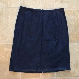Dark blue denim skirt